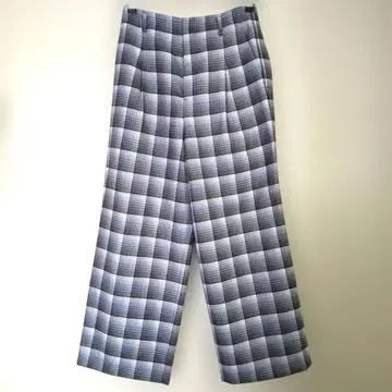 [ 미사용 ] 오가닉 울 체크 소프트 배기 팬츠 40 IENA