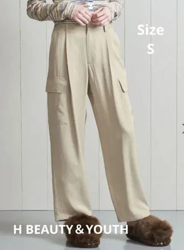 <H> 아세테이트 새틴 밀리터리 팬츠 S 사이즈