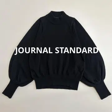 저널 스탠다드 워셔블 울 볼륨 퍼프 풀오버 블랙