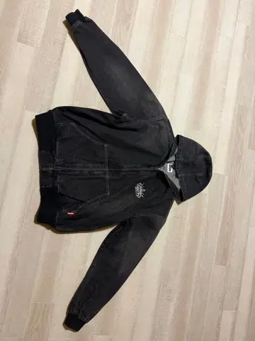 King Logo 빈티지 데님 후디 9090