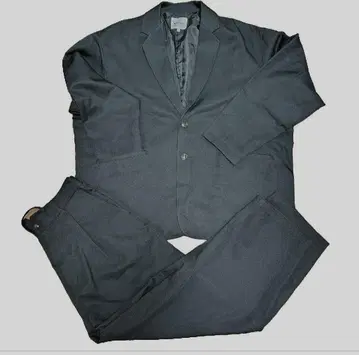 [빅 사이즈] 수트 상하의 블랙 L