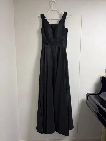 블랙 롱 드레스 tweed