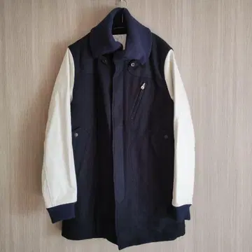 white mountaineering LONG STADIUM JACKET