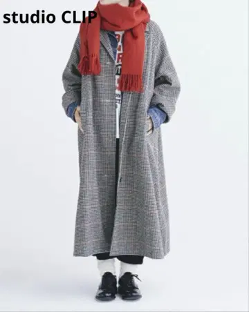 스튜디오 클립 타카야마 미야코 콜라보 텐트 라인 롱 코트