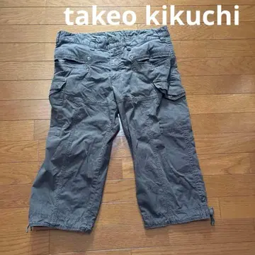 타케오 키쿠치 카키 카고 팬츠 하프 팬츠 4