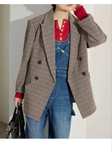 체크 빅 자켓 36 사이즈