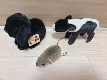 kosen 봉제 인형 세트 소 쥐 토끼