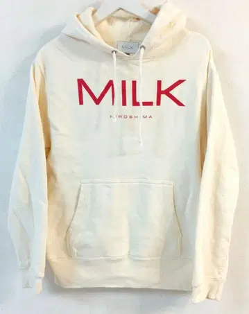 MILK 후드 부착 후드티 M 크림색