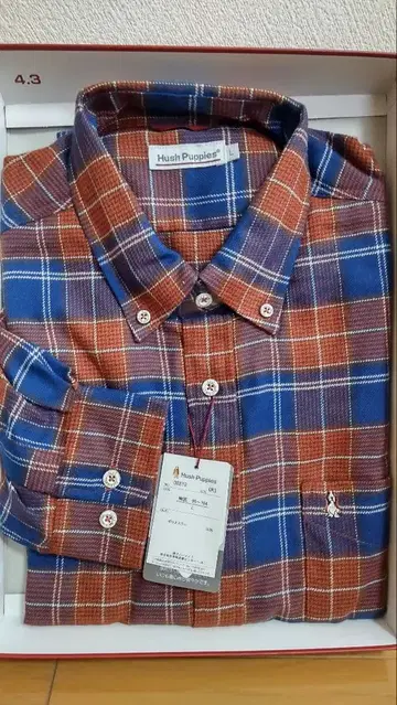 새상품 미사용 Hush Puppies 플란넬 셔츠, 긴팔 니트 L 사이즈