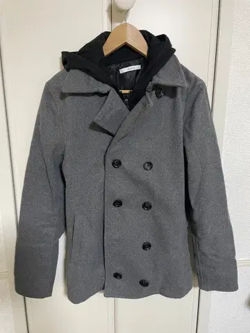 페이크 레이어드 라이트 멜톤 P 코트