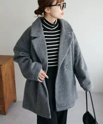 DISCOAT 디스코트 더블 테일러 자켓 그레이