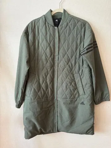 adidas 퀼팅 자켓 올리브 그린