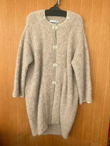 Archi 아키 베이지 니트 롱 코트 새상품급 클리닝 완료