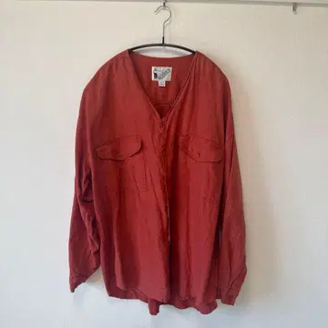 GOOUCH 린넨 긴팔 셔츠 가디건 XL 크림슨