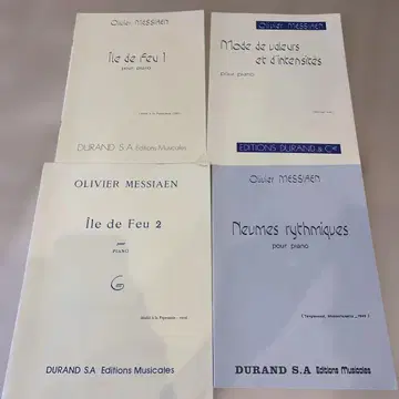 메시앙 피아노 작품 4권 세트 / 뒤랑 판 악보