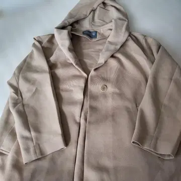 UNITEDARROWS 후드 부착 베이지 롱 코트