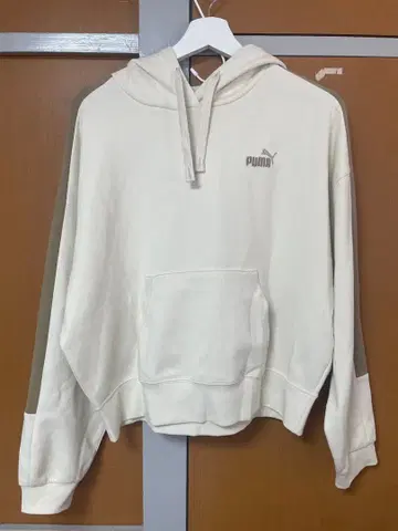 PUMA 후드 부착 후드티 아이보리