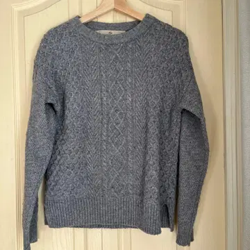 nano universe 그레이 케이블 니트 스웨터