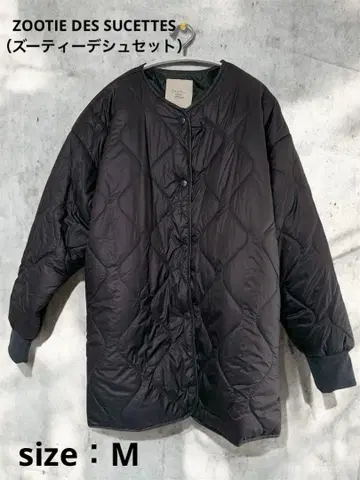 주티 데슈 세트 퀼팅 자켓 sizeM 차콜 그레이