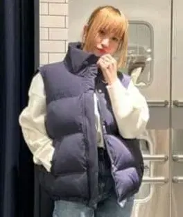 퍼프 충전솜 베스트 네이비 FREE 7284엔