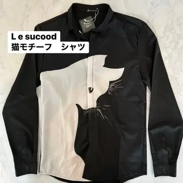 Le sucood 고양이 모티브 긴팔 셔츠
