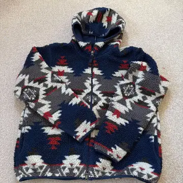 펜들턴 플리스 자켓 후드 부착 네이비