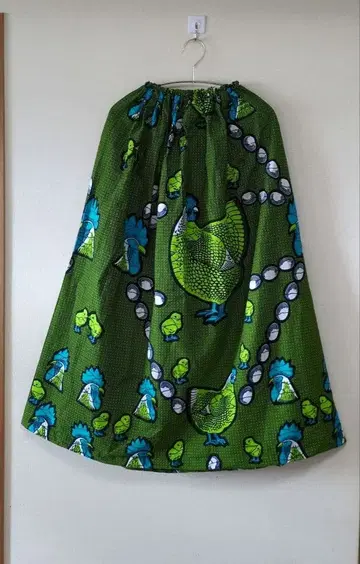 레어! 아프리칸 롱 개더 스커트 닭/닭 No.368