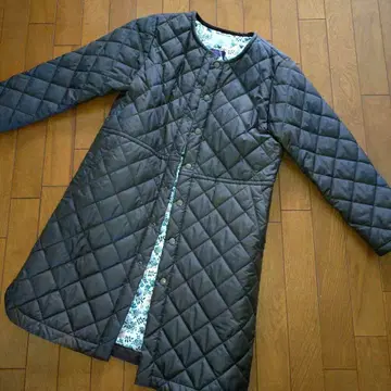 미사용 새상품 택 포함 루미노아 브라운 퀼팅 코트