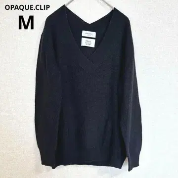 [ 오페크 도트 클립 ] 긴팔 니트 울 혼방 페미닌 캐주얼 블랙 M