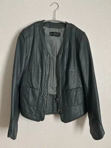 ZADIG & VOLTAIRE DELUXE 블루 그레이 가죽 자켓