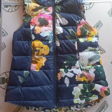 리버서블 꽃무늬 다운 베스트 (사이즈 XS~S)