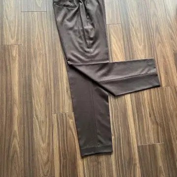 띠어리 40 브라운 슬랙스 허리밴딩