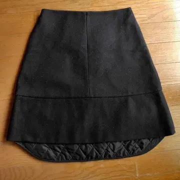 질 샌더 네이비 블랙 플레어 스커트