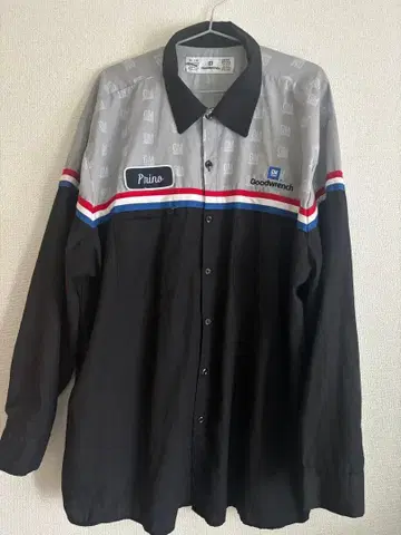레어! Goodwrench 워크 셔츠 블랙/그레이 GM 셔츠 XL