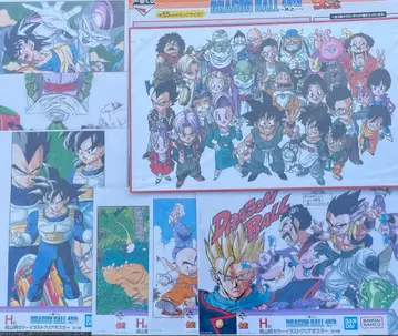 드래곤볼 제일복권 C상 비주얼 보드 H상 클리어 포스터 6종