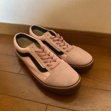 VANS 핑크 스웨이드 스니커즈