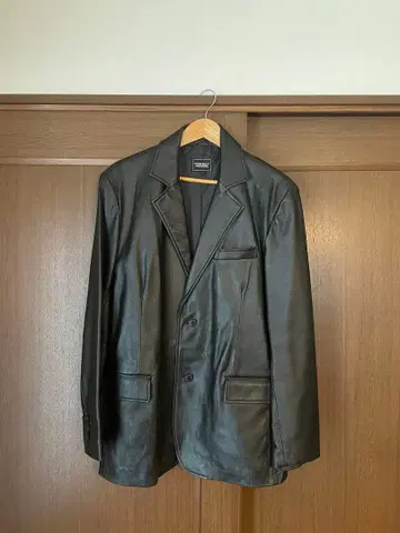 FUTURE BULLET 램 가죽 테일러드 자켓 양가죽 L 블랙