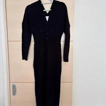 MOUSSY 니트 원피스 블랙