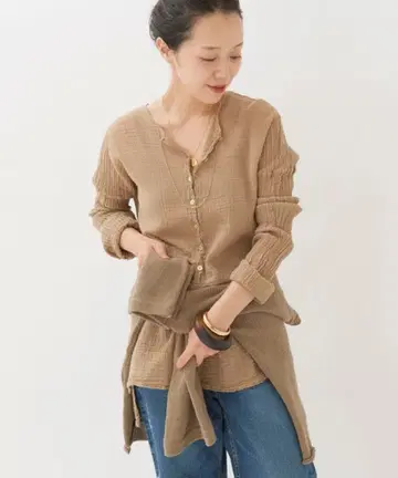 plage 아틀리에 프랑세 헨리넥 셔츠