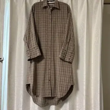 새상품급 SNIDEL 체크 무늬 셔츠 원피스 긴팔