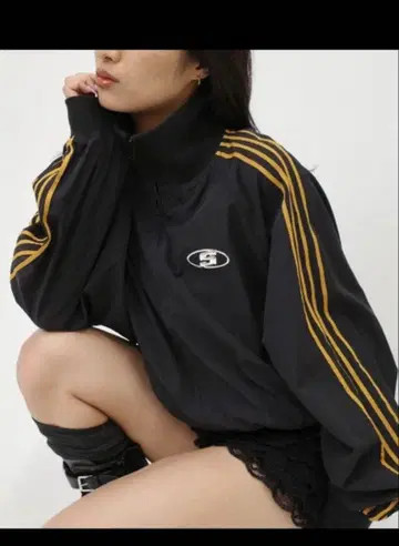 who's whogallery S 로고 나일론 트랙 자켓