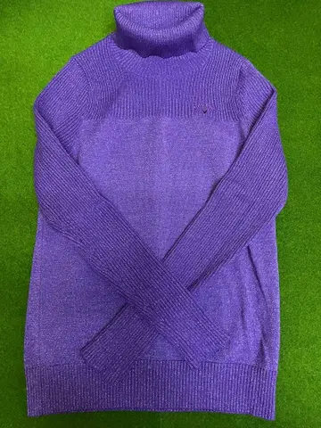 캘러웨이 골프 여성용 터틀넥 라메 퍼플