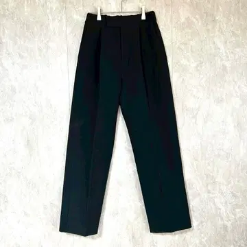 [나노 유니버스] 턱 테이퍼드 팬츠 II 블랙 신축성 있음 허리밴딩