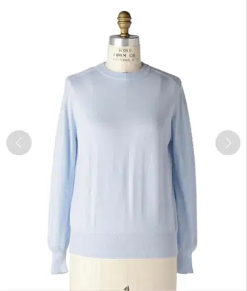 드로어 18G 코튼 실크 크루넥 니트 53,900엔 블루