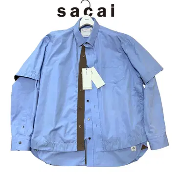 sacai 토마스 메이슨 셔츠 3094M 라이트 블루