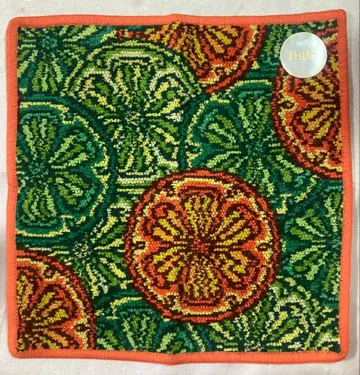 [ 새상품 ] 페이러 손수건 오렌지 테두리 오렌지