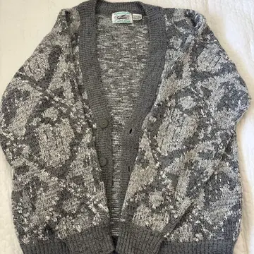 그레이 니트 가디건