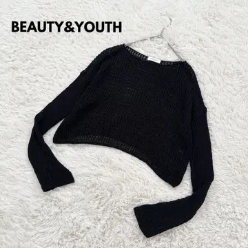BEAUTY&YOUTH 유나이티드 애로우즈 시스루 니트 블랙