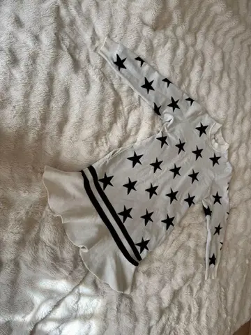 Jack Bunny!! 별 패턴 프릴 밑단 원피스 사이즈 1