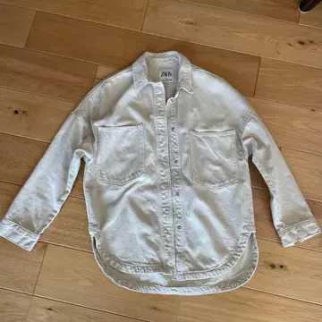 ZARA 데님 자켓 아이보리
